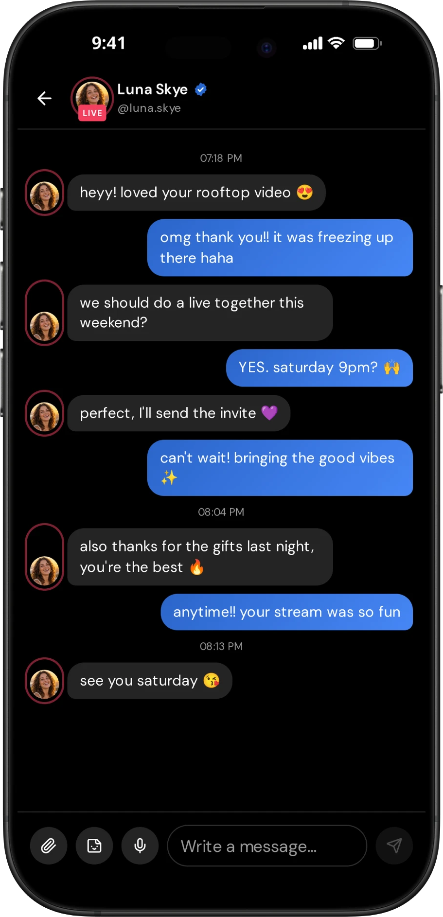 Messages on your terms